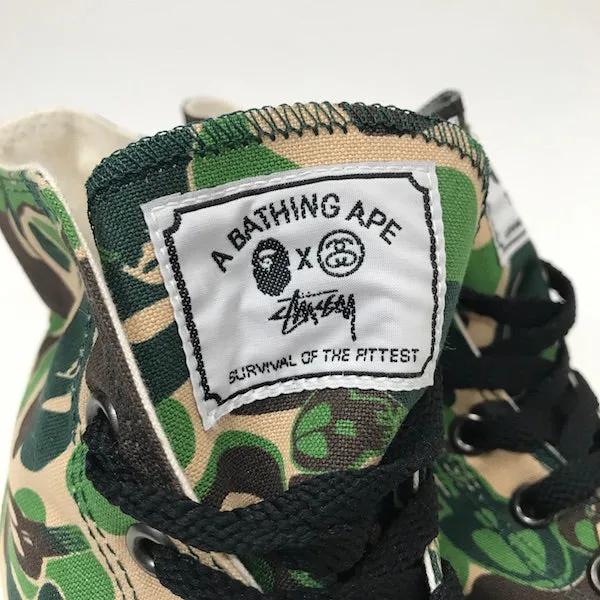 [10] DS! A Bathing Ape x Stussy Bape Sta 'Chuck Taylor' Hi Top Shoes