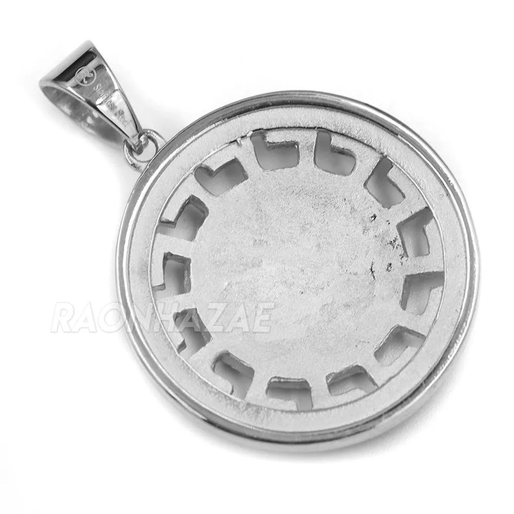 316L Stainless Freemasonry Grand Lodge Compass Pendant w/ 4mm Miami Cuba Chain