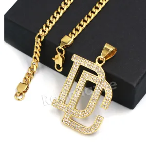 316L Stainless Steel Dream Chasers (DC) Pendant w/ 4mm Miami Cuban Chain