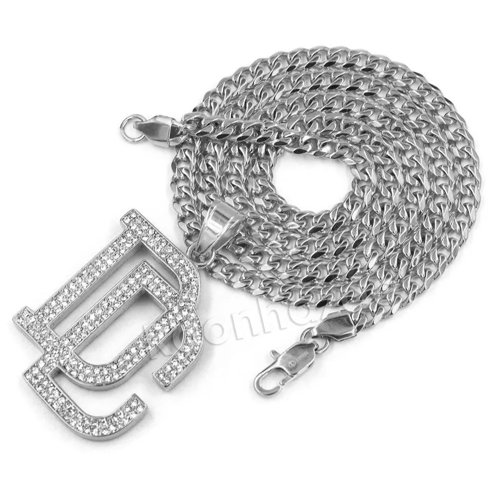316L Stainless Steel Dream Chasers (DC) Pendant w/ 4mm Miami Cuban Chain