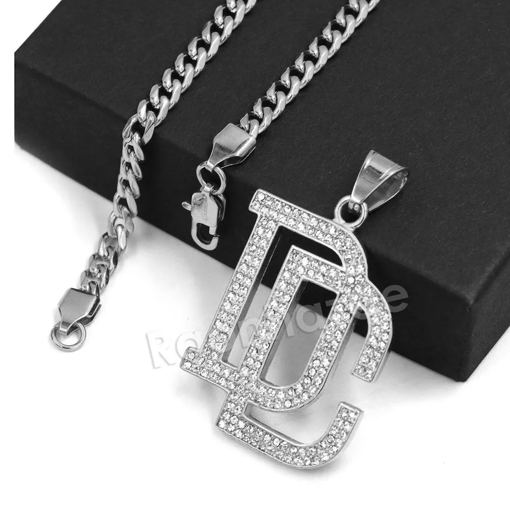 316L Stainless Steel Dream Chasers (DC) Pendant w/ 4mm Miami Cuban Chain