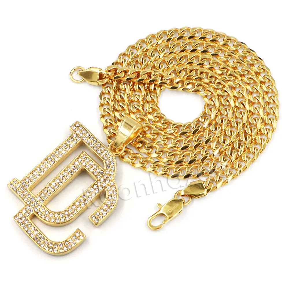 316L Stainless Steel Dream Chasers (DC) Pendant w/ 4mm Miami Cuban Chain