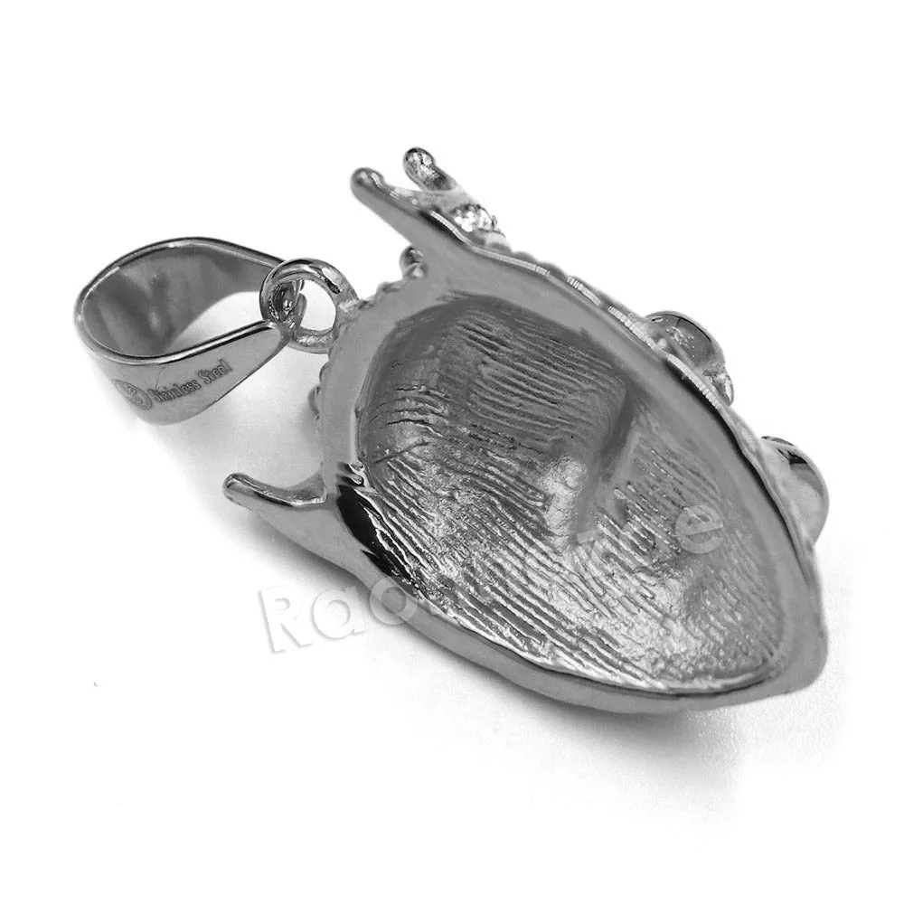 316L Stainless Steel Lion King Blinged Out Pendant w/ 4mm Miami Cuban Chain