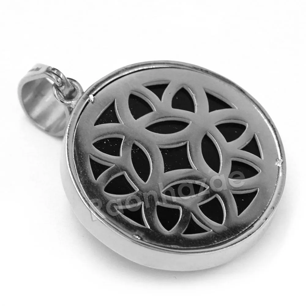316L Stainless Steel Medallion Iced BLK Jaguar Pendant w/ 4mm Miami Cuban Chain