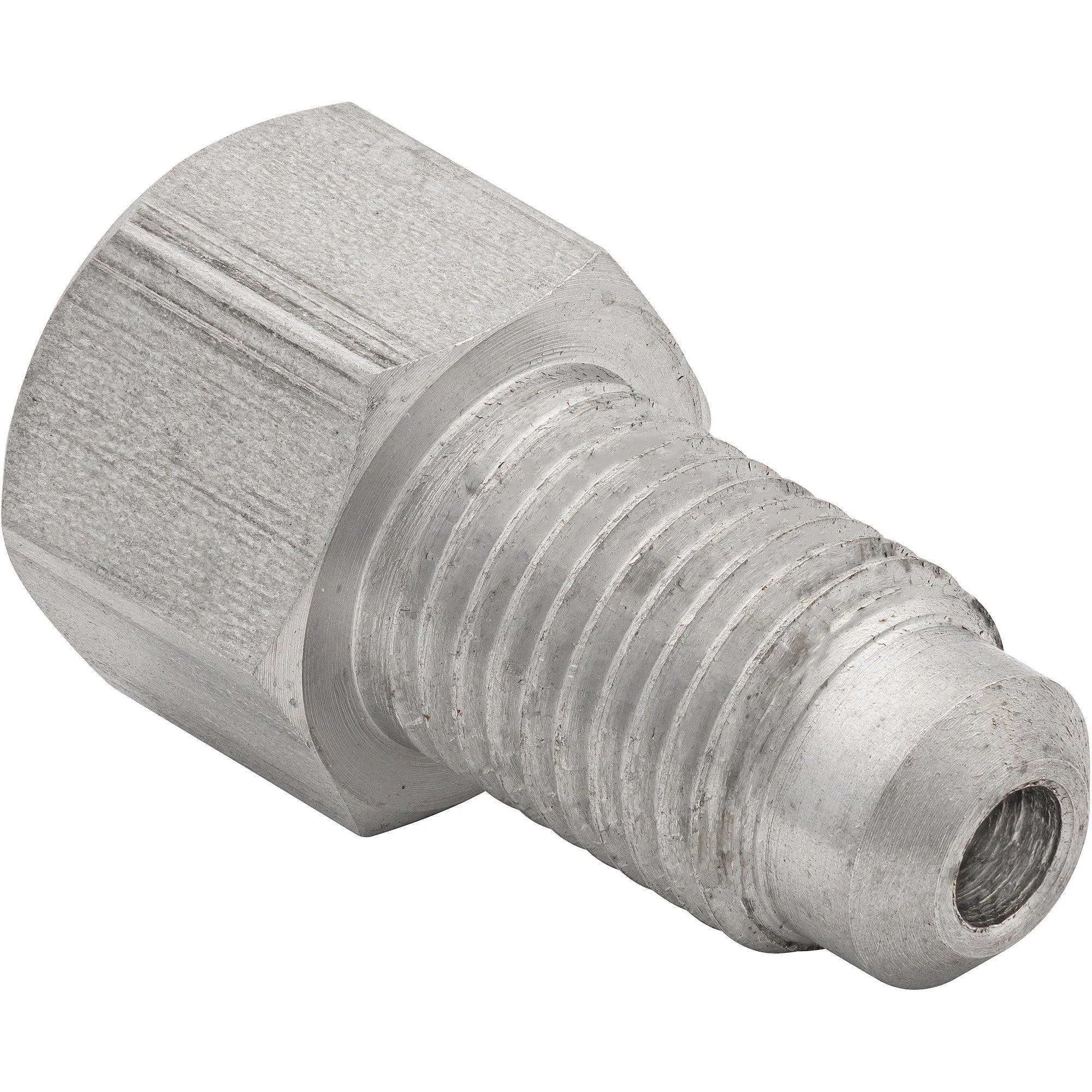 (3/8-24 Inverted)F to (3/8-24 Bubble)M | Stainless Steel Brake Line Adapter | 10ct