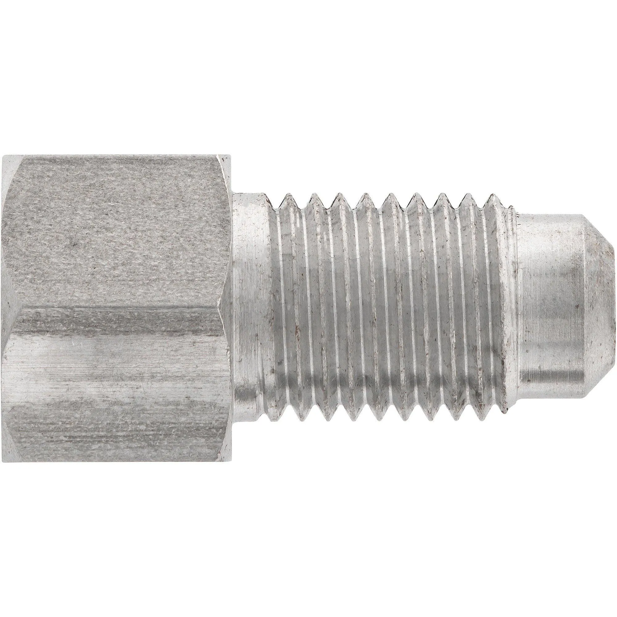 (3/8-24 Inverted)F to (3/8-24 Bubble)M | Stainless Steel Brake Line Adapter | 10ct