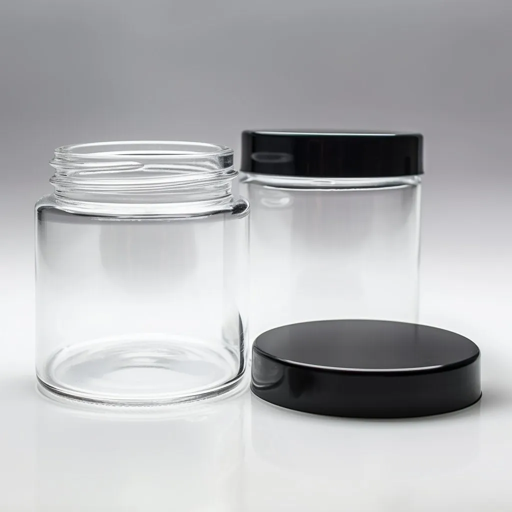 3oz Glass Jar with Black Child-Resistant Lid