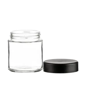 3oz Glass Jar with Black Child-Resistant Lid