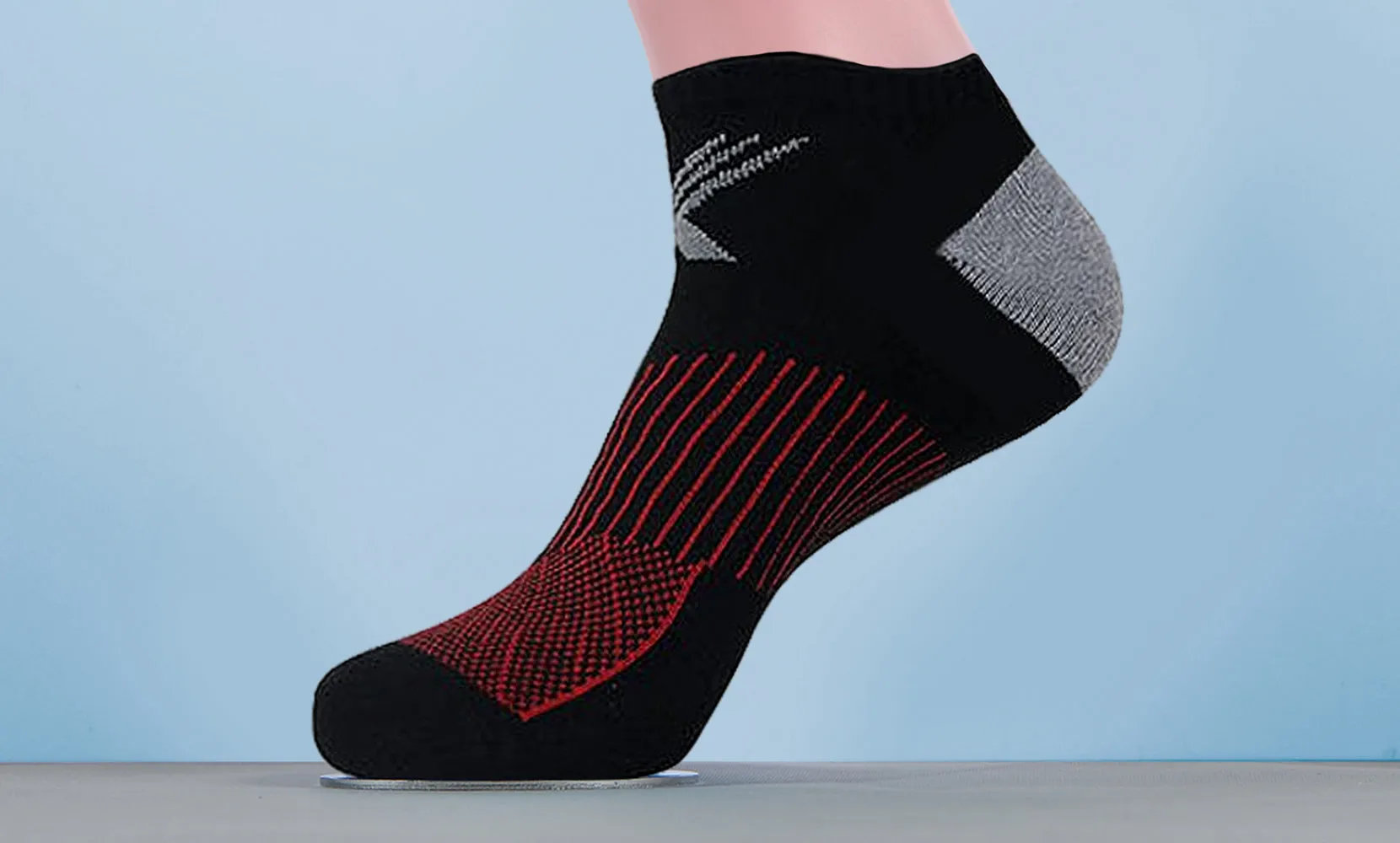 6-Pairs: Elite Super Lite Cushioned Recovery and Performance Ankle Socks