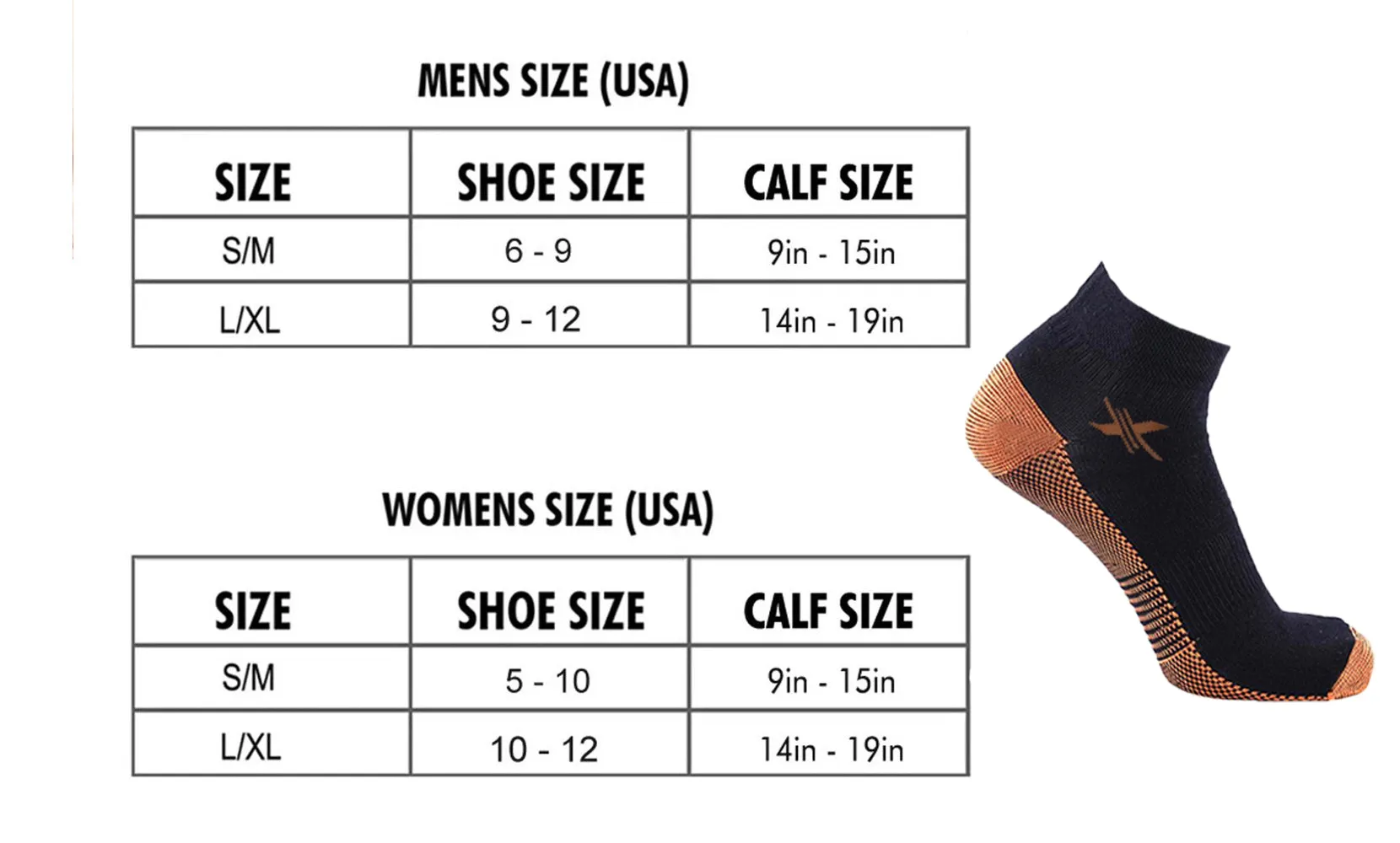 6-Pairs:High Performance Copper-Infused Ankle Compression Socks