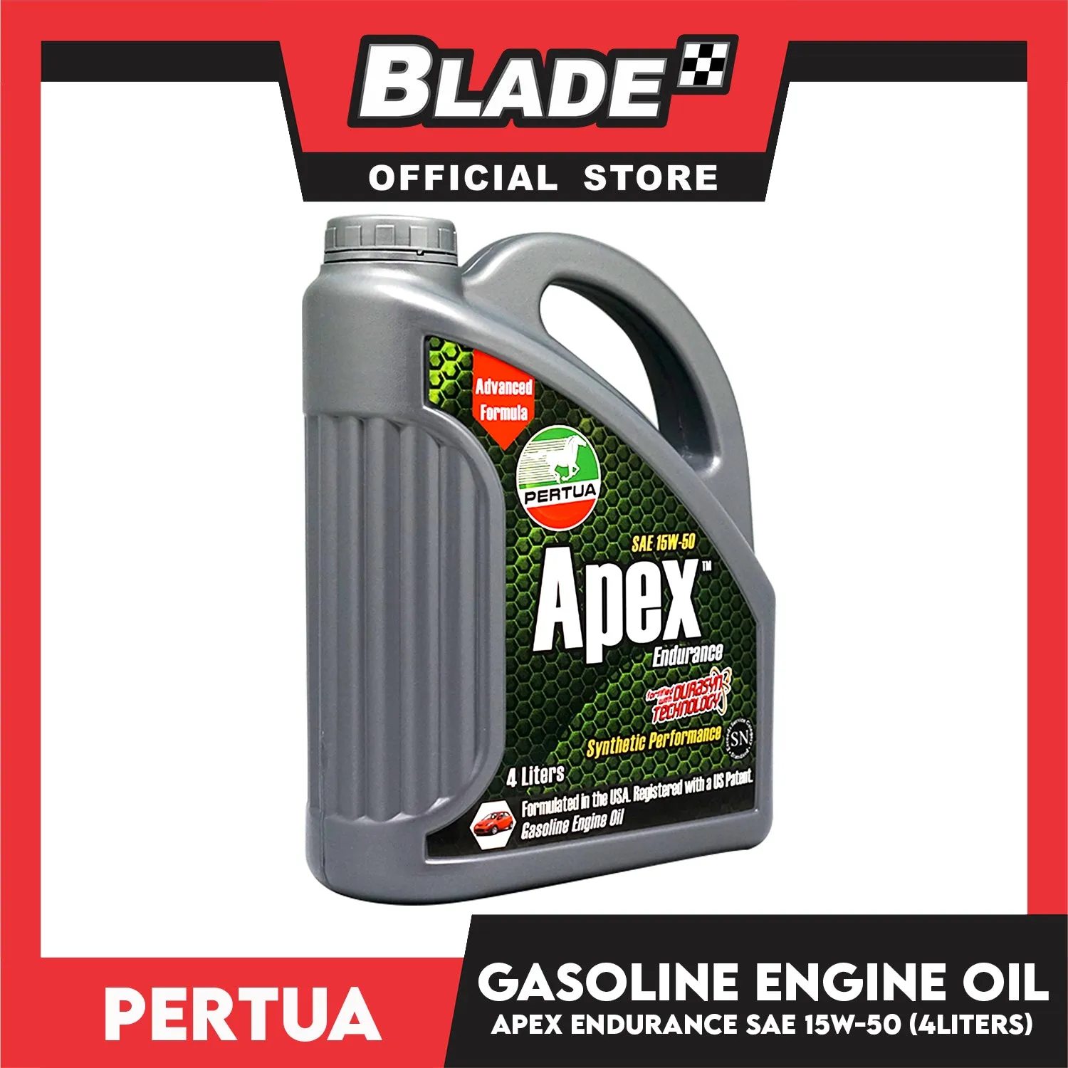 6Liters Pertua Apex Synthetic Performance Gasoline Engine Oil SAE 15W-50 4L & (1L x 2)