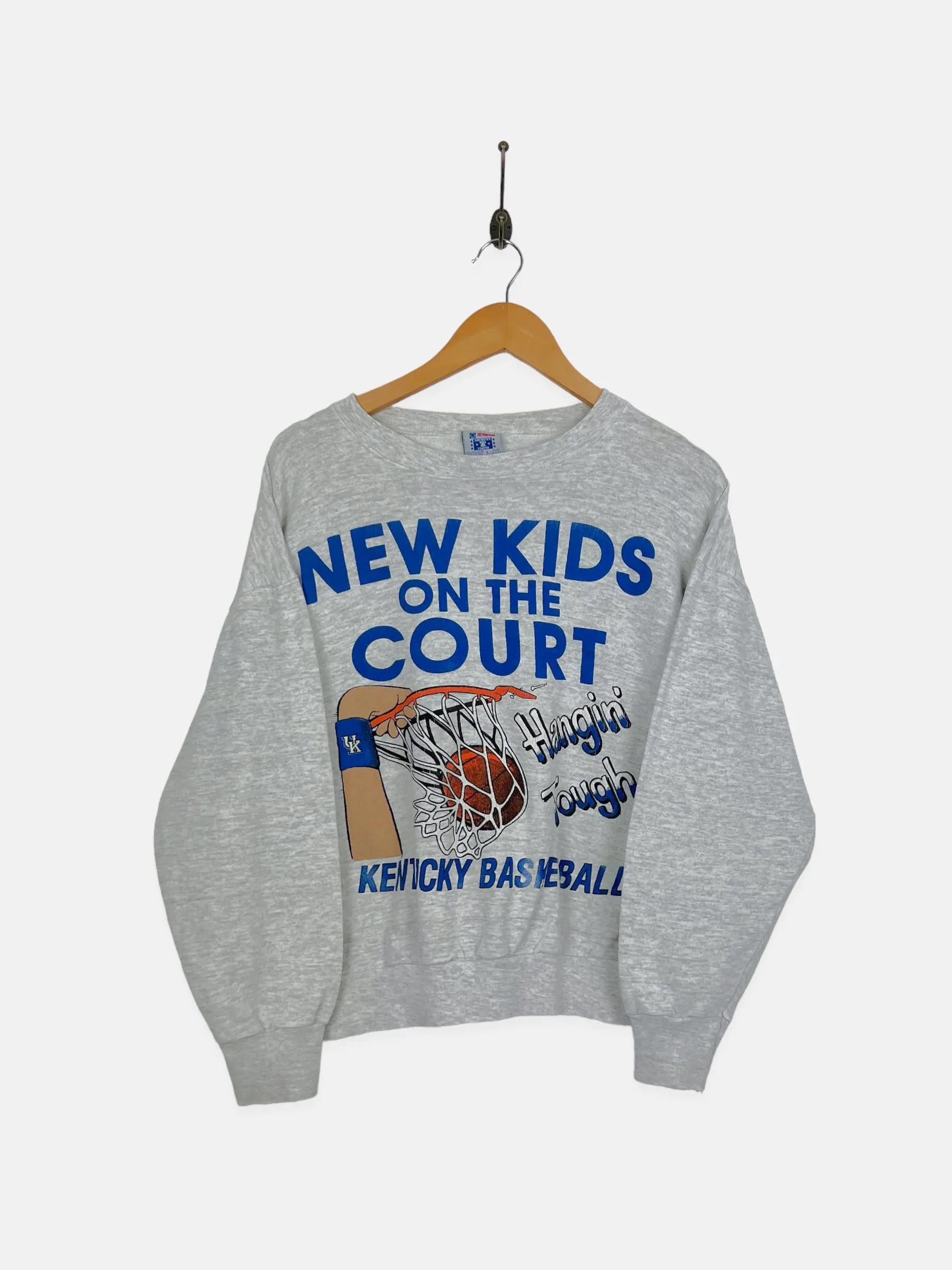 90's Kentucky Wildcats Basketball USA Made Vintage Sweatshirt Size 12