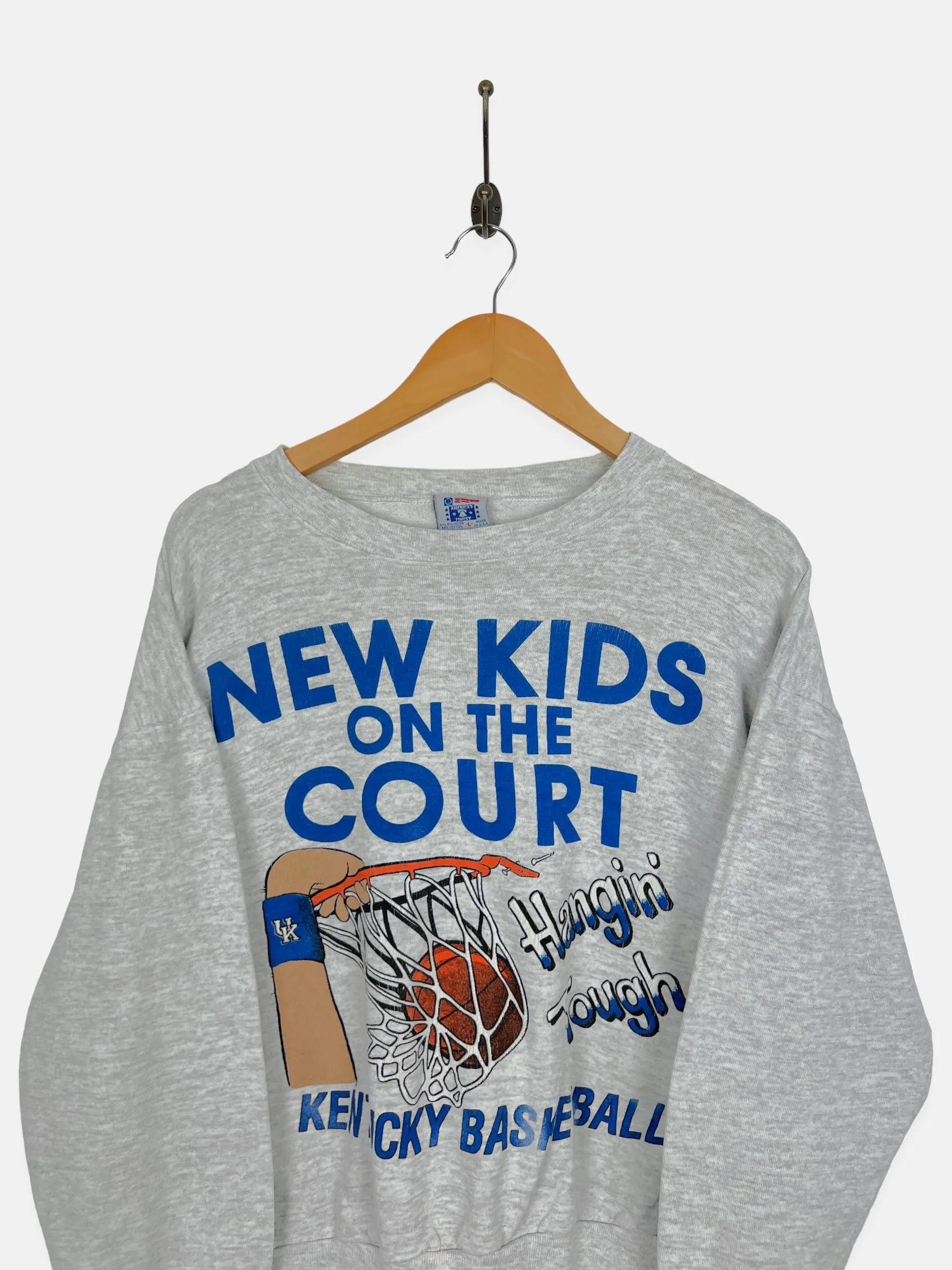 90's Kentucky Wildcats Basketball USA Made Vintage Sweatshirt Size 12