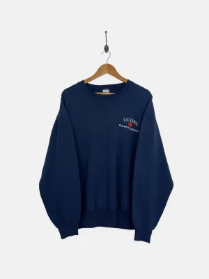 90's UConn Womens Basketball USA Made Embroidered Vintage Sweatshirt Size L