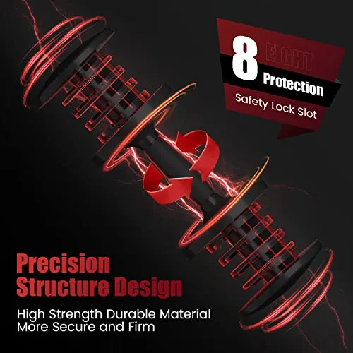 Adjustable Dumbbells 55LB Single Dumbbell 5 in 1 Free Dumbbell Weight Adjust with Anti-Slip Metal Handle, Ideal for Full-Body Home Gym Workouts