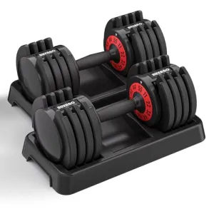 Adjustable Dumbbells 55LB Single Dumbbell 5 in 1 Free Dumbbell Weight Adjust with Anti-Slip Metal Handle, Ideal for Full-Body Home Gym Workouts