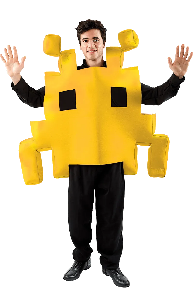 Adult Yellow Space Invader Costume