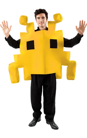 Adult Yellow Space Invader Costume