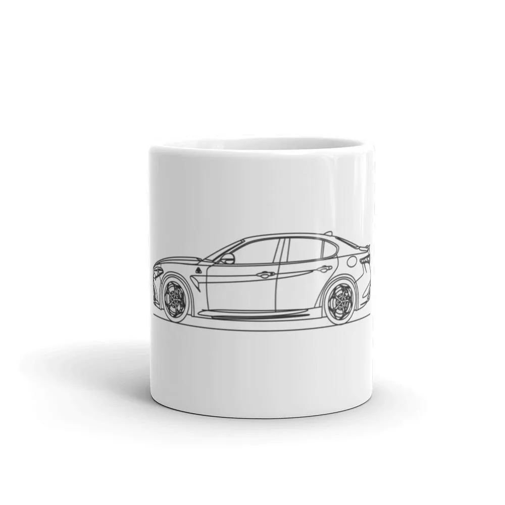 Alfa Romeo Giulia Quadrifoglio Outline Mug