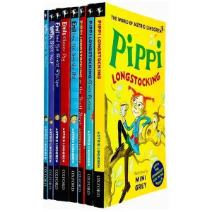 Astrid Lindgren Collection 8 Books Set (Pippi Longstocking, Goes Aboard, in the South Seas)