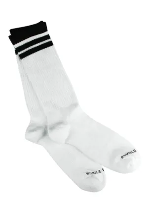 Athletic White Sports Bamboo Socks by Swole Panda, Size 7-11