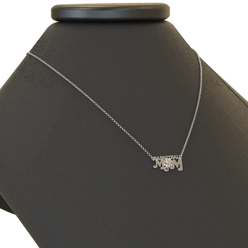 Basketball Mom - Birthstone Necklace