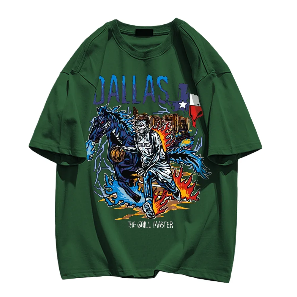 Basketball Star Skull Graphic T-shirt
