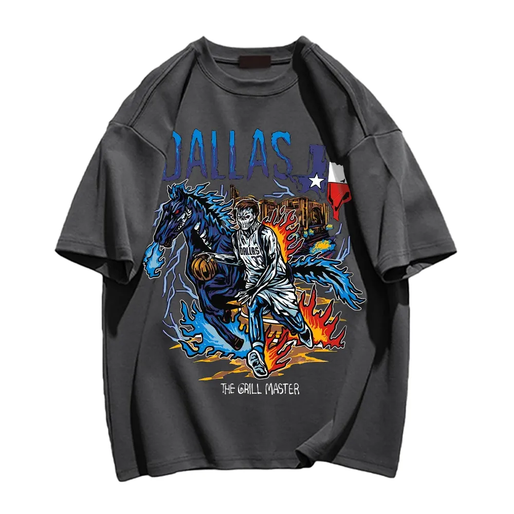 Basketball Star Skull Graphic T-shirt