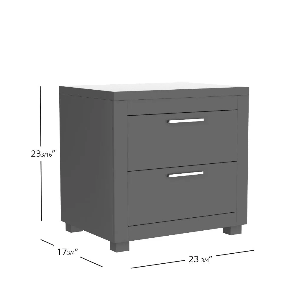 Bedside table - Aria - Dark Gray