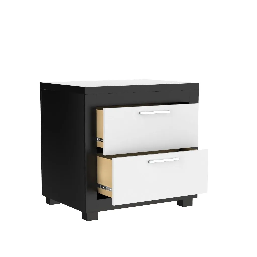 Bedside table - Aria - Java and white