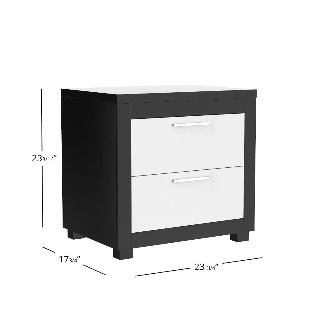 Bedside table - Aria - Java and white