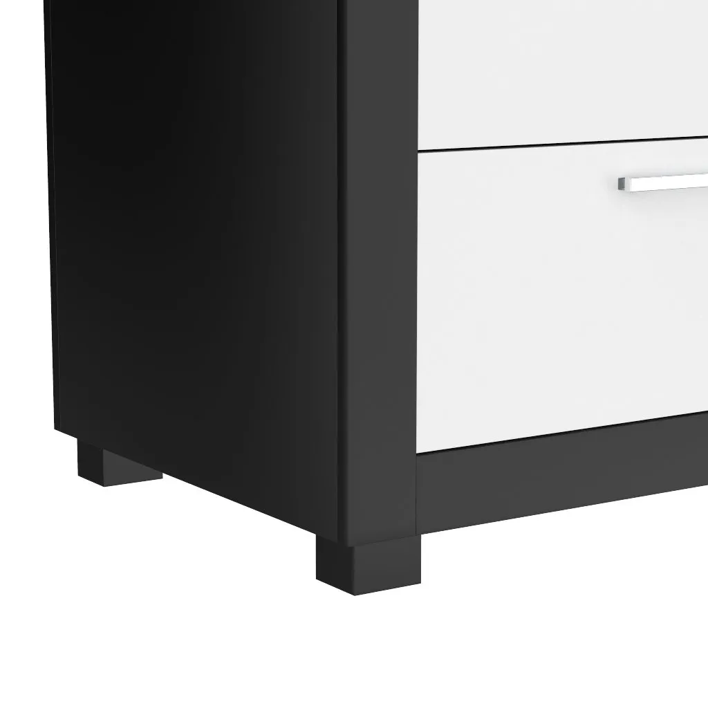 Bedside table - Aria - Java and white