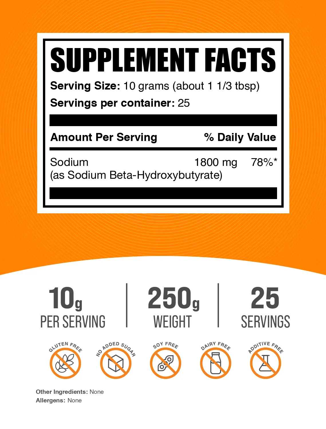 BHB Beta-hydroxybutyrate (Sodium) Powder