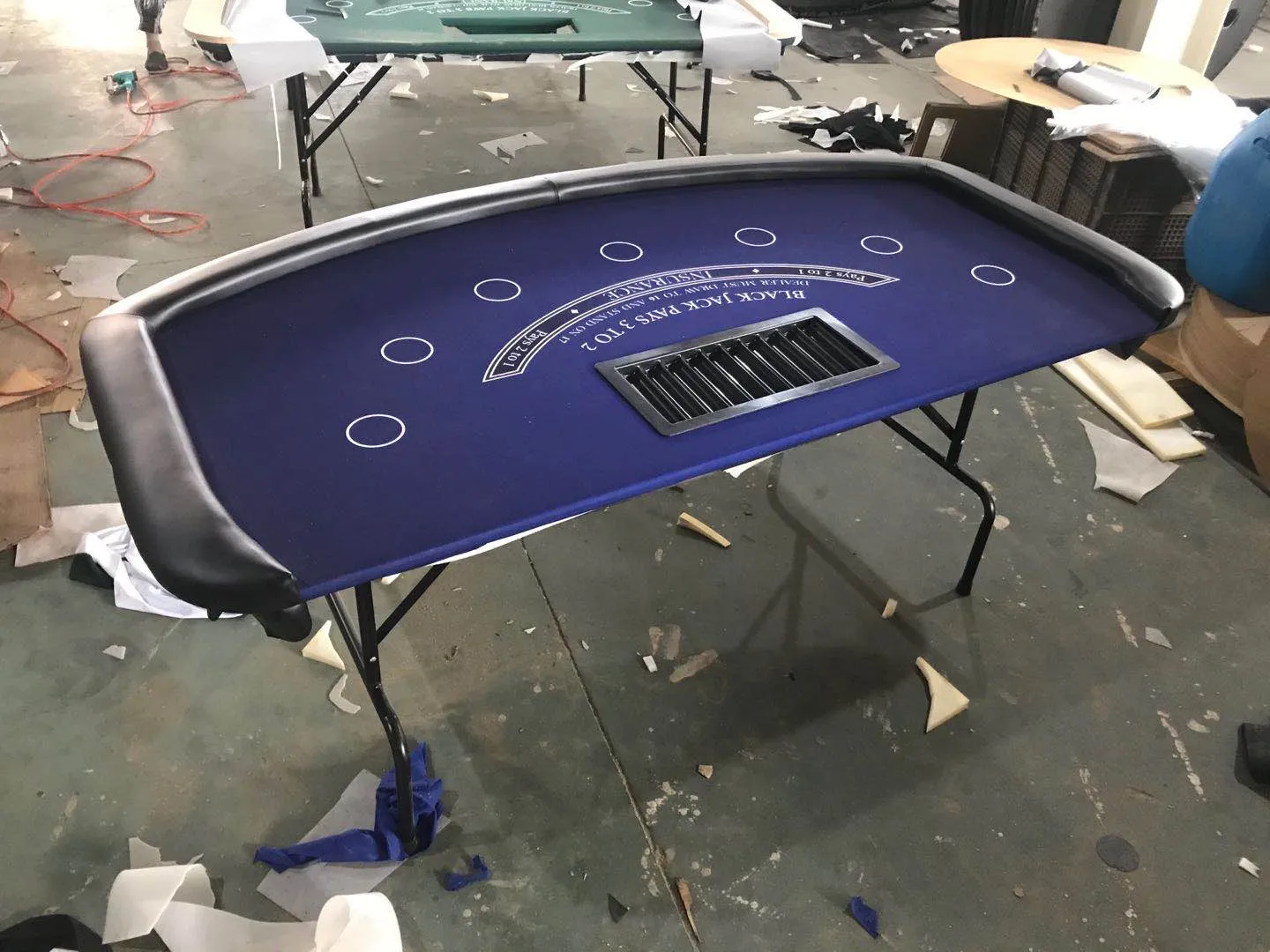 Blackjack Table 7 Seater (Green or Blue Felt)