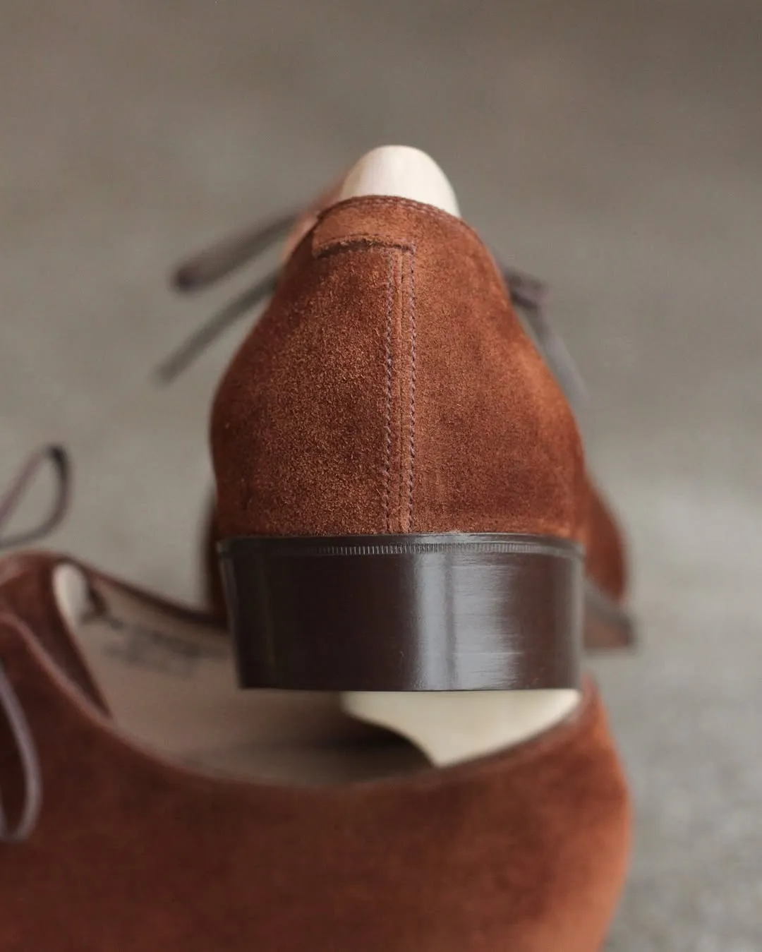 Brown Suede Leather Whole Cut  Oxfords - Formal Shoes