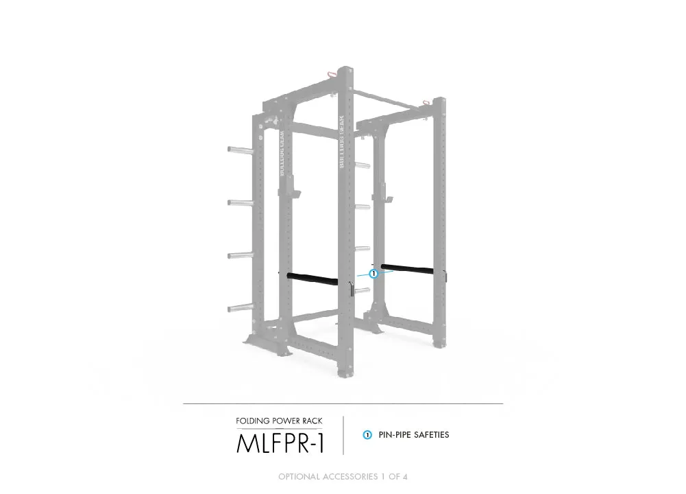 Bulldog Gear - MLFPR1 Folding Power Rack With Pull Up Bar