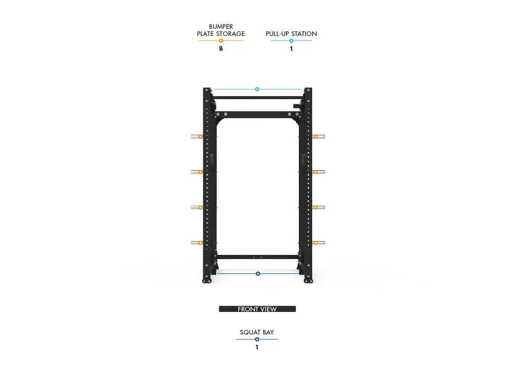 Bulldog Gear - MLFPR1 Folding Power Rack With Pull Up Bar
