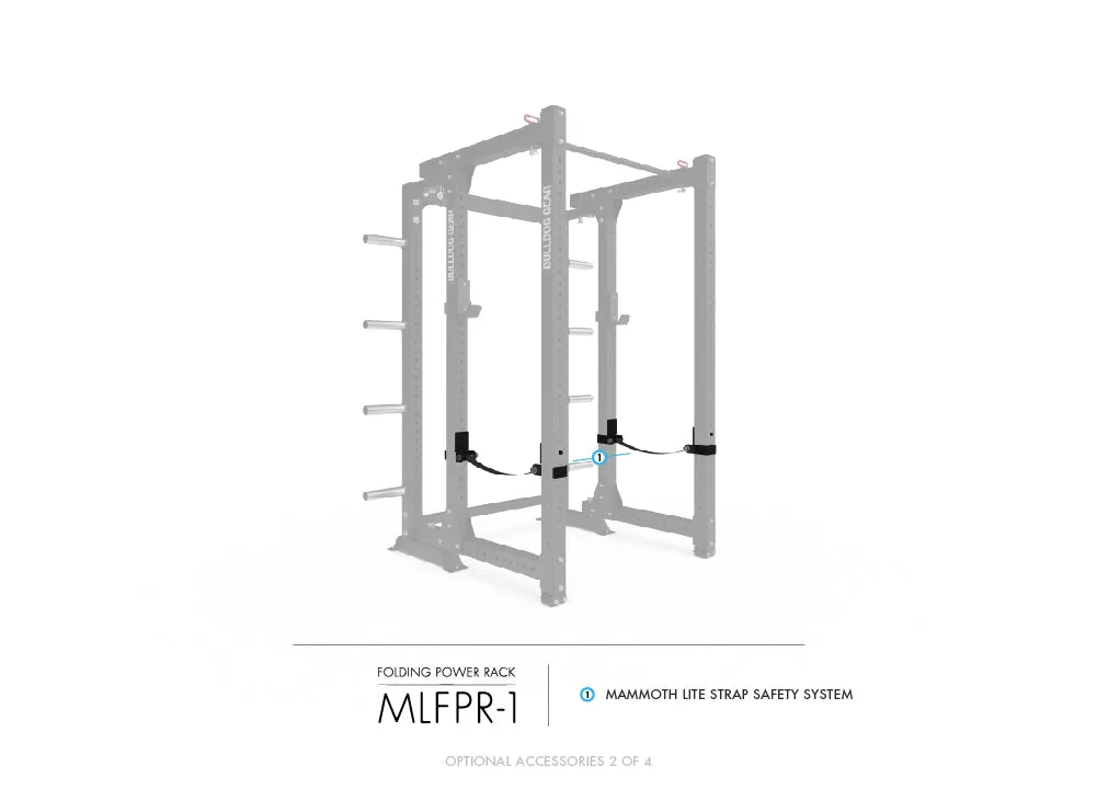 Bulldog Gear - MLFPR1 Folding Power Rack With Pull Up Bar