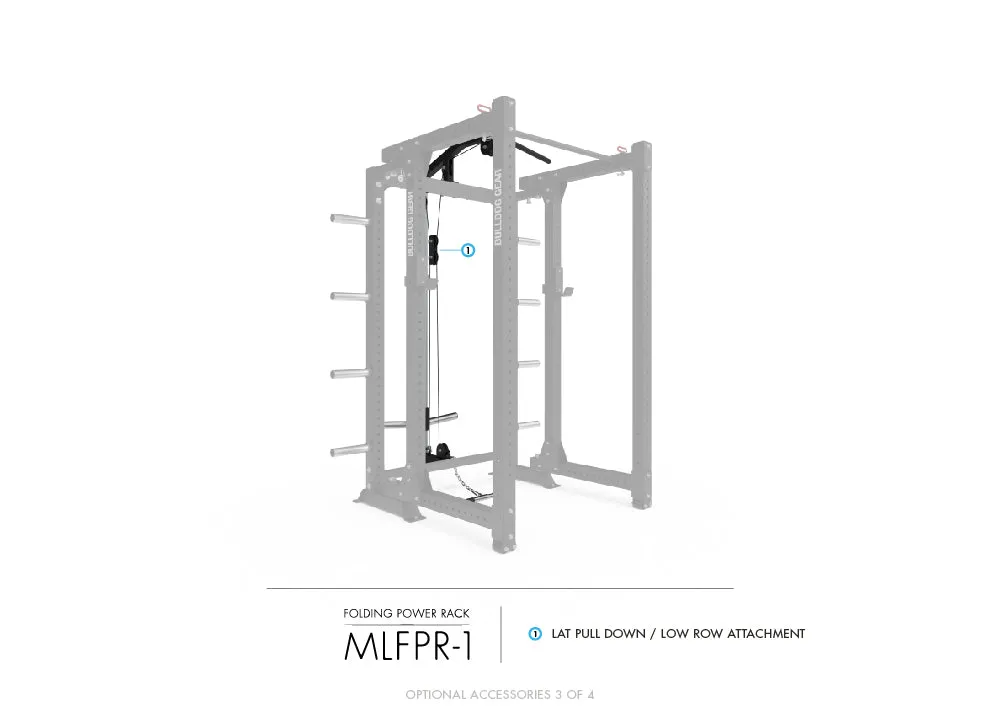 Bulldog Gear - MLFPR1 Folding Power Rack With Pull Up Bar