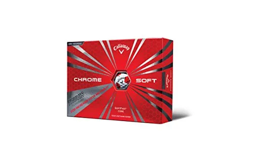 Callaway Chrome Soft Golf Balls, Prior Generation, (One Dozen), White/Truvis Pattern