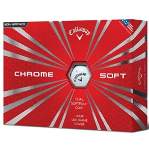Callaway Polyester Ball Chrome Soft Balls, Pack of 12 (White)