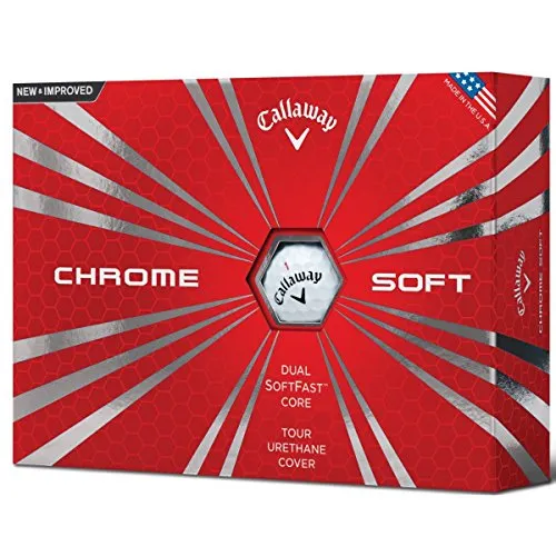Callaway Polyester Ball Chrome Soft Balls, Pack of 12 (White)