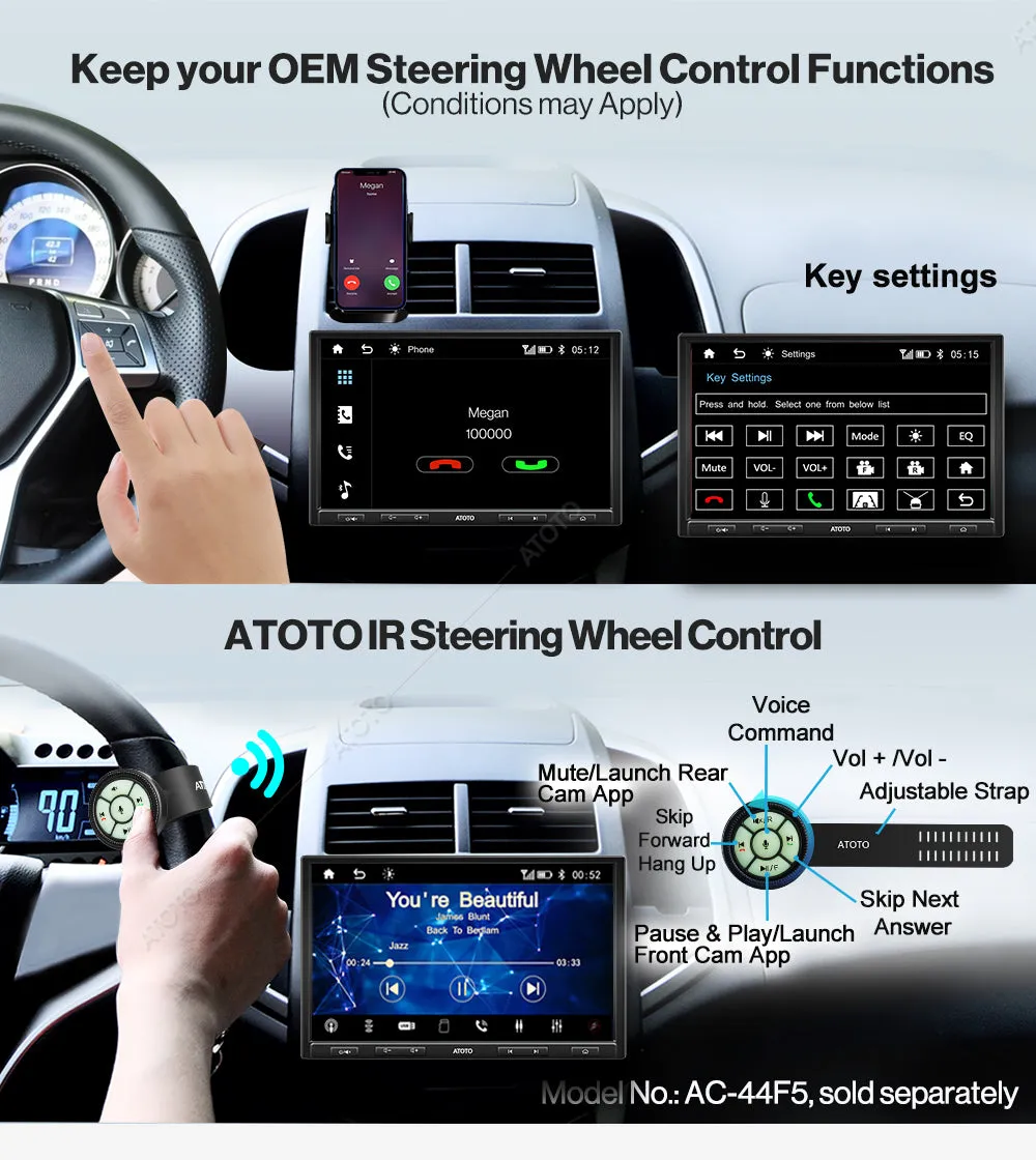Car Stereo ATOTO F7 XE 10.1 Inch Floating Display Wireless CarPlay Android Auto