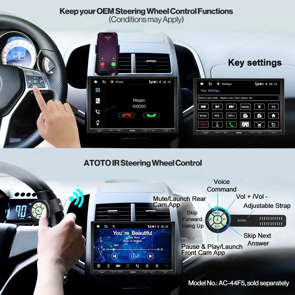 Car Stereo ATOTO F7 XE 10.1 Inch Floating Display Wireless CarPlay Android Auto