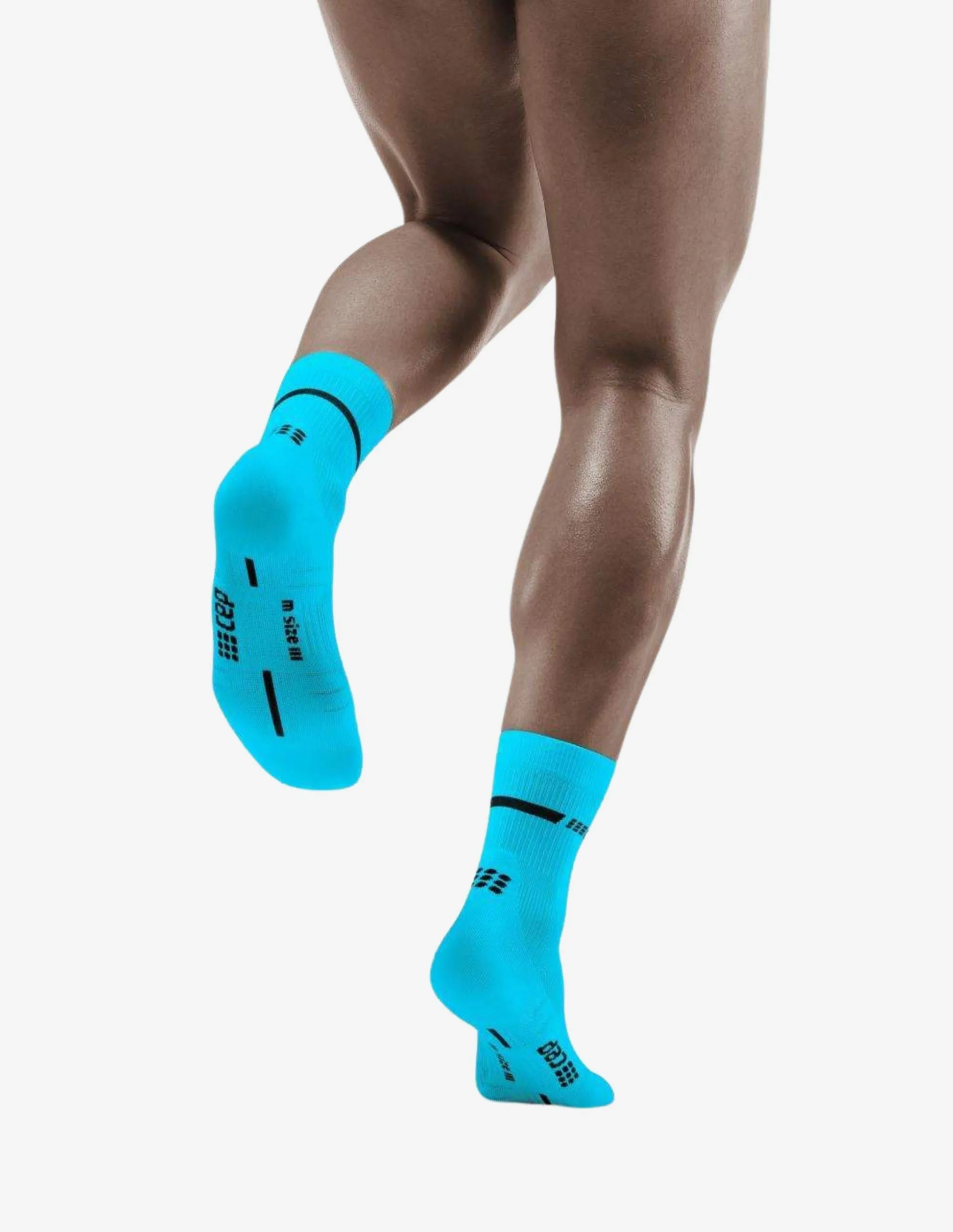 CEP Neon Mid Cut Socks Blue