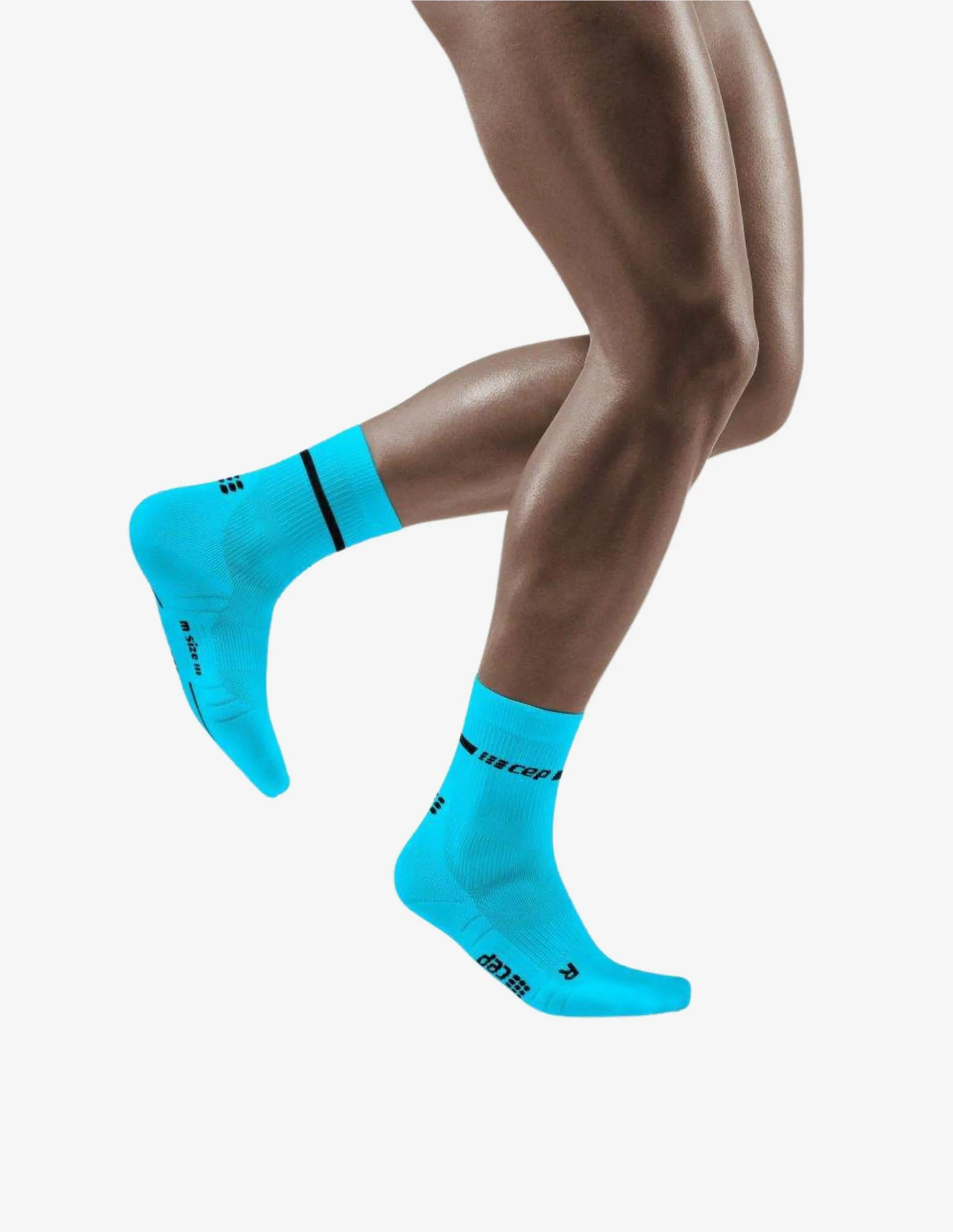 CEP Neon Mid Cut Socks Blue
