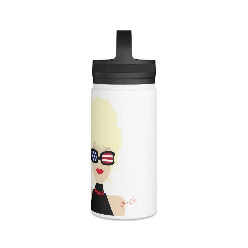 Choo Choo Logo Chillin @ Choo's Stainless Steel Water Bottle, Handle Lid