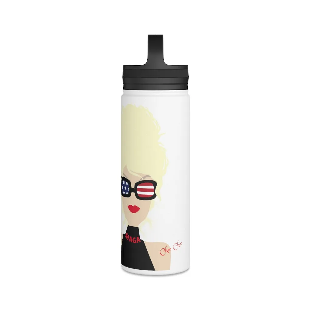 Choo Choo Logo Chillin @ Choo's Stainless Steel Water Bottle, Handle Lid