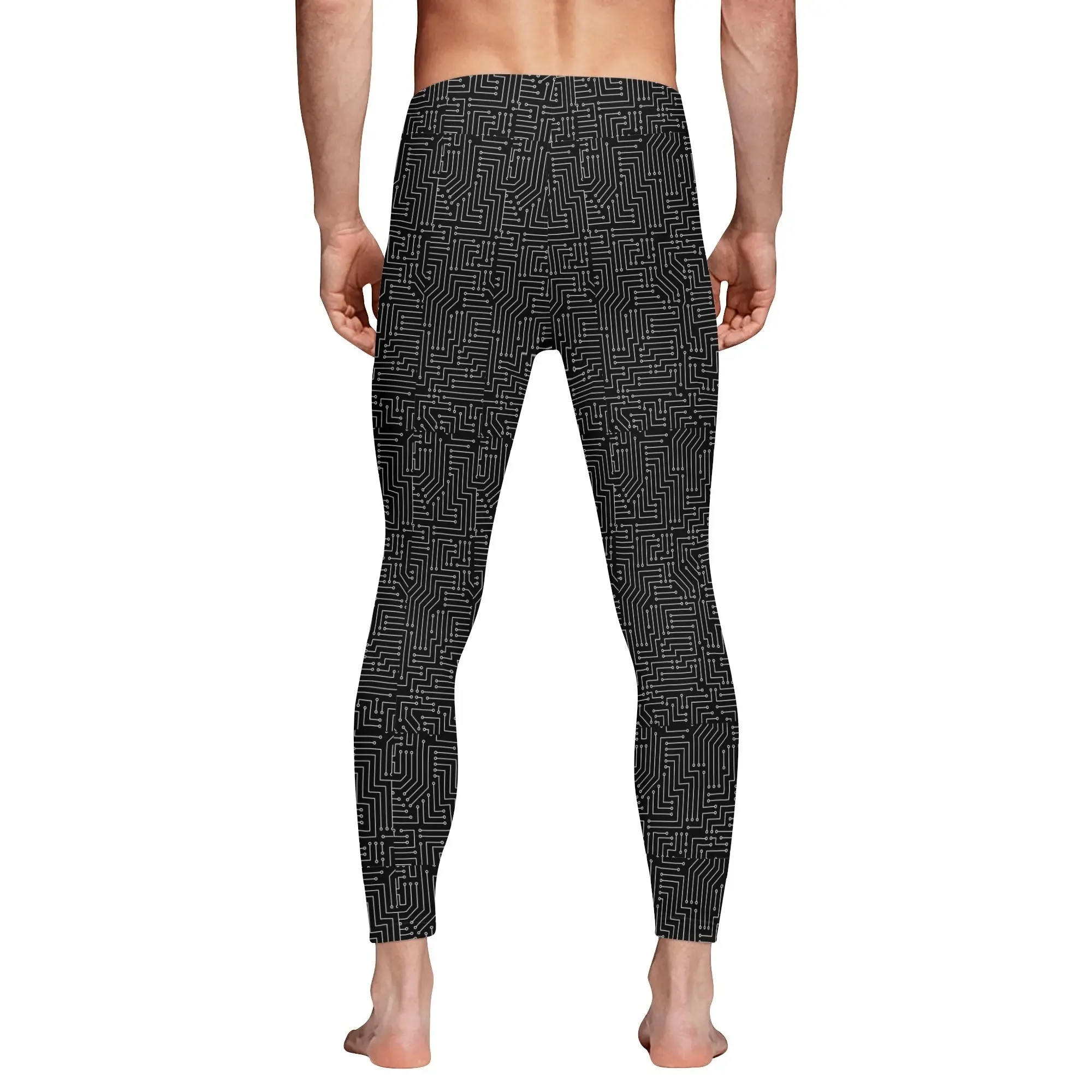 Circuit Board Mens  Sports Leggings & Running Tights