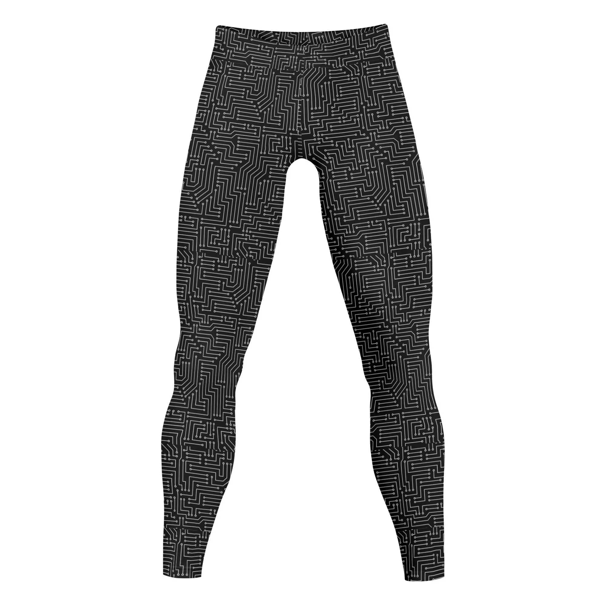 Circuit Board Mens  Sports Leggings & Running Tights